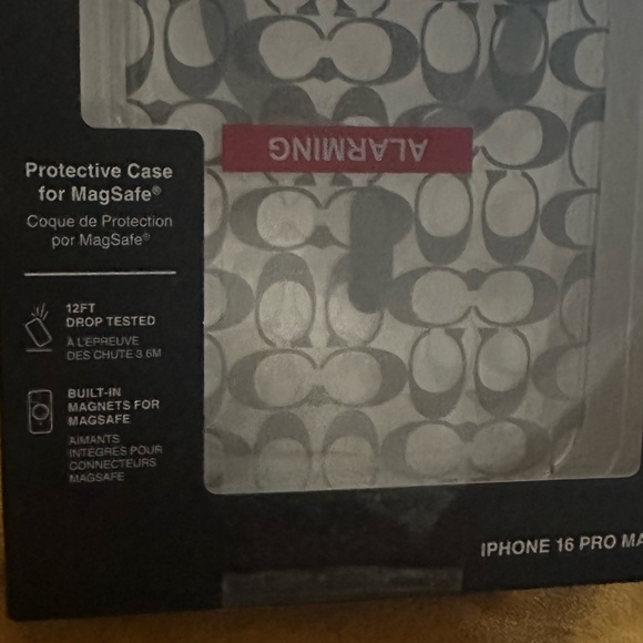 Coach iPhone 16 Pro Max Case Protective MagSafe Signature Designer Coach Logo - Picture 3 of 3